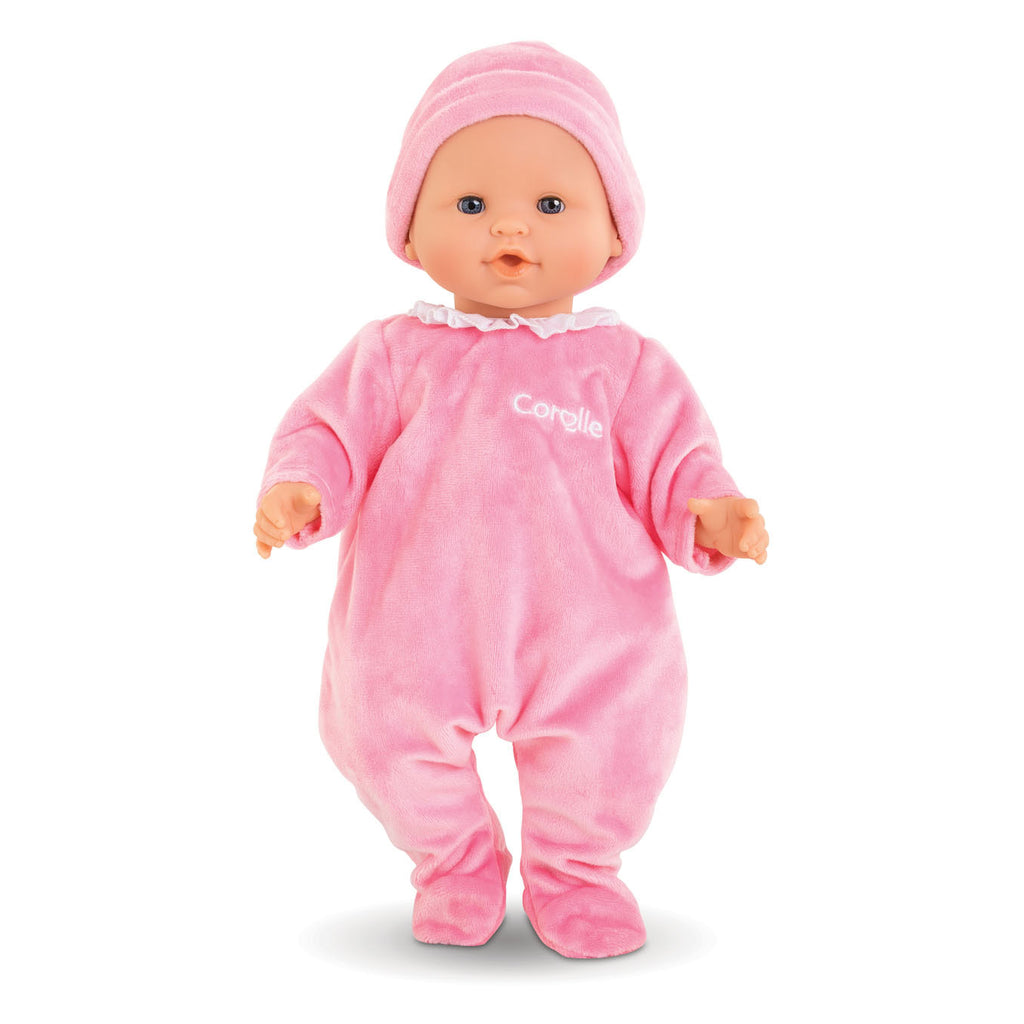 Corolle mon grand poupon - pyjama roze met muts, 36cm