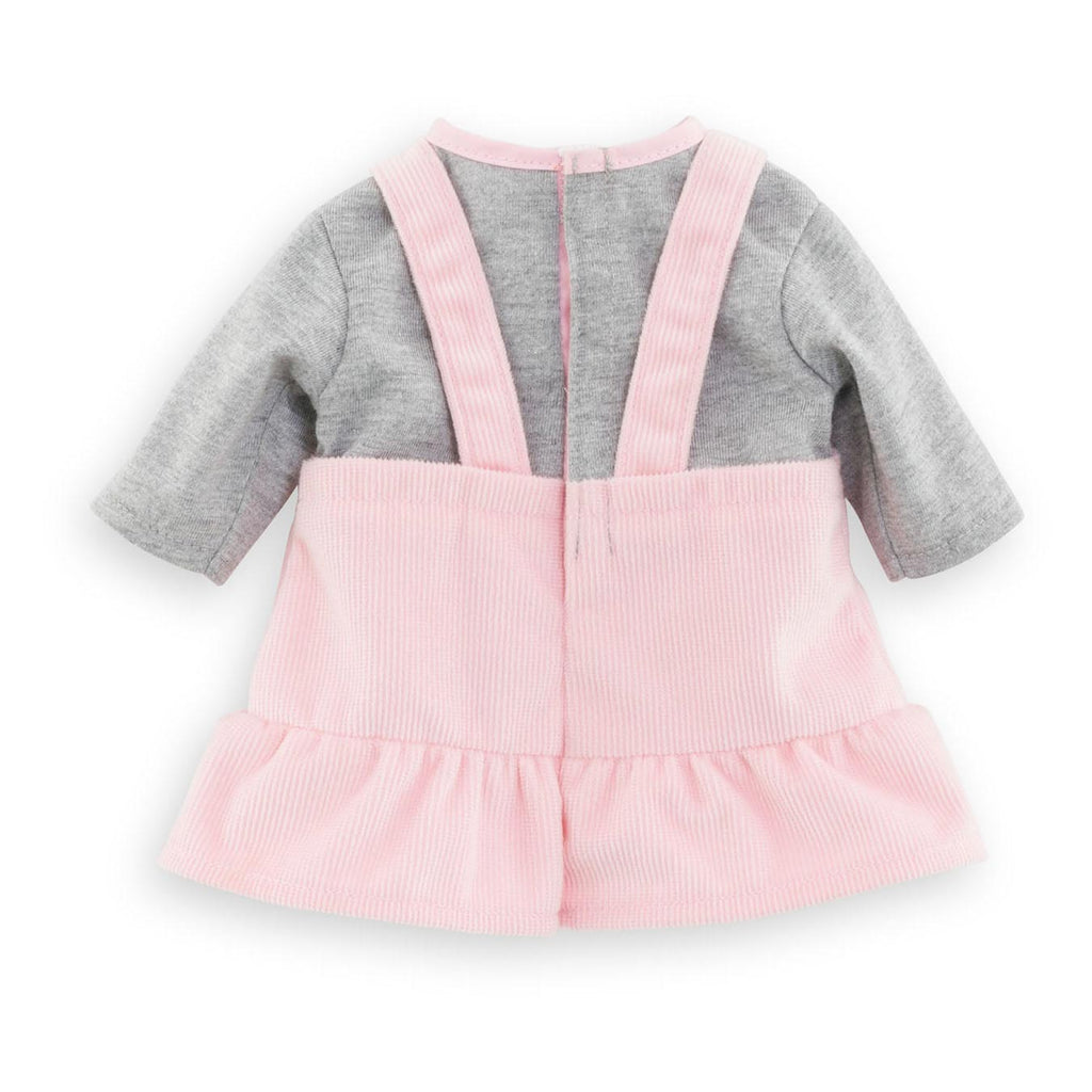 Corolle - poppenjurk met shirt - babypop kleding 36cm roze grijs.
