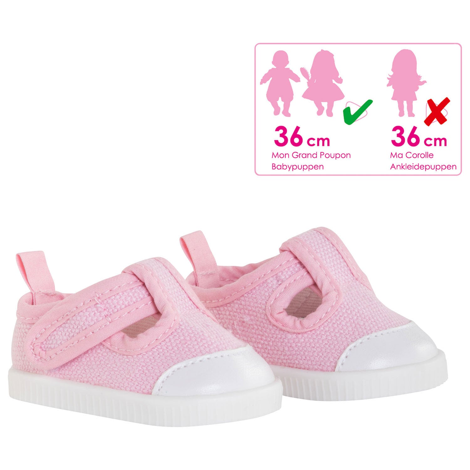 Corolle - poppen sneakers roze - babypop accessoires 36cm.