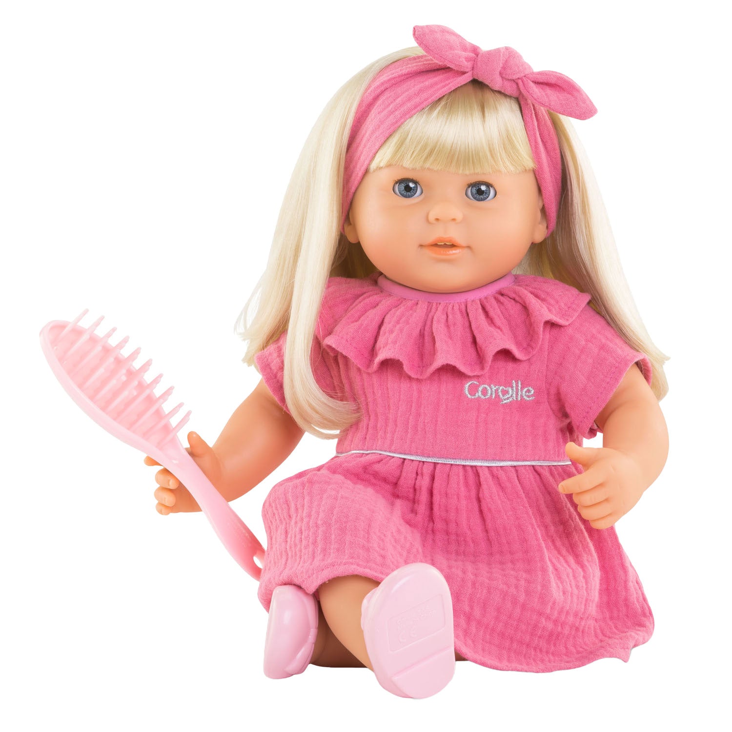 Corolle mon grand poupon babypop met lang haar - jade, 36cm