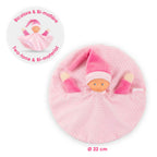 Corolle - knuffeldoek roze - tidoudou babydoekje 17cm voor baby's.