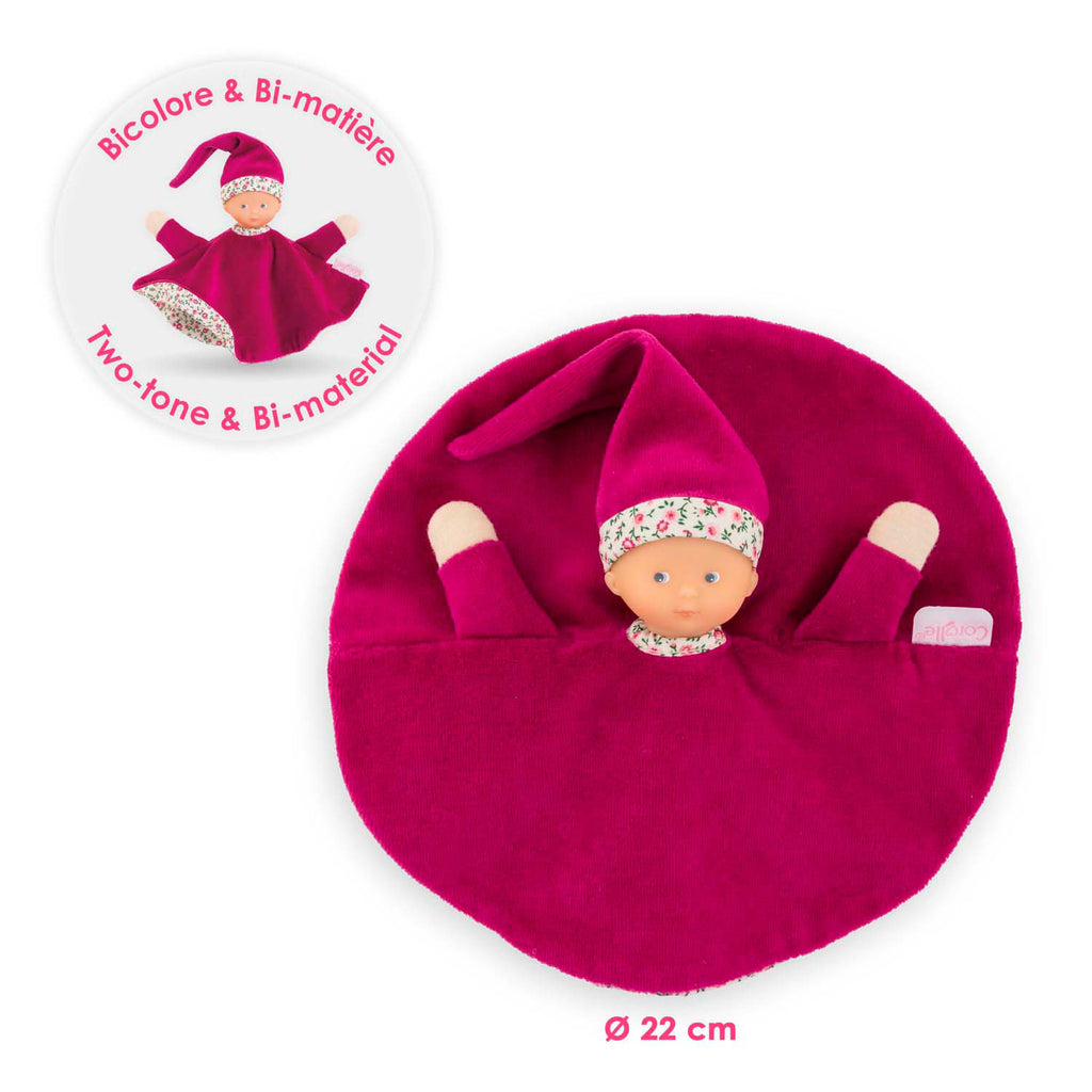 Corolle - tidoudou - roze grenadine knuffeldoek 17cm