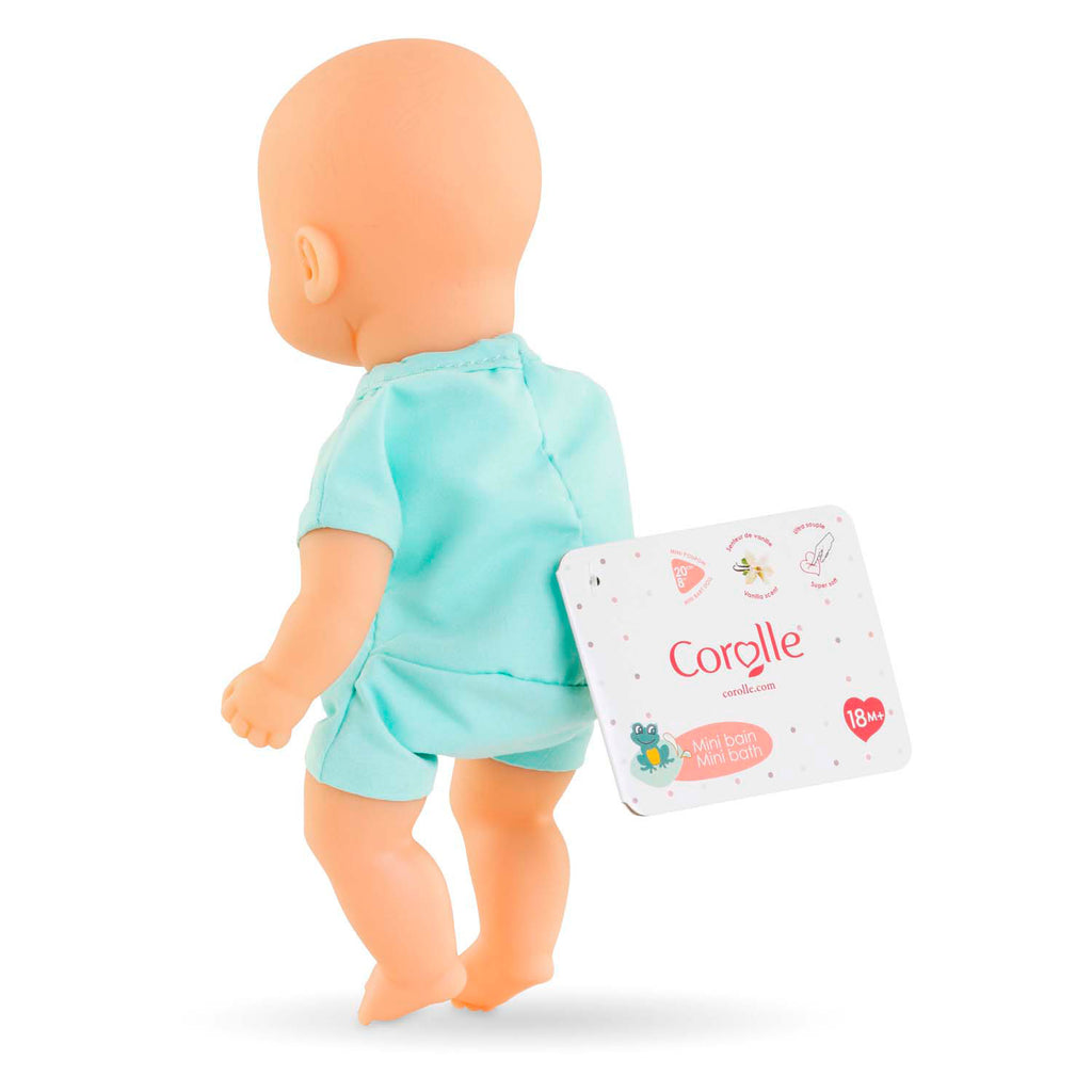 Corolle babypop blauw - mini badpop 20cm voor kinderen.