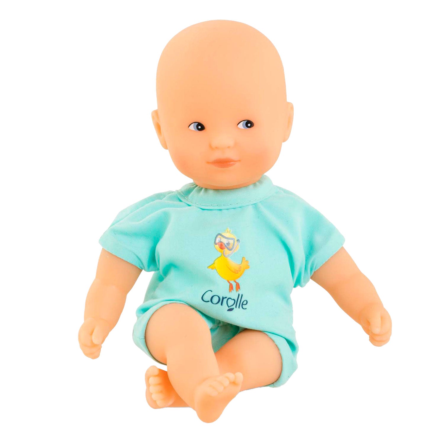 Corolle babypop blauw - mini badpop 20cm voor kinderen.