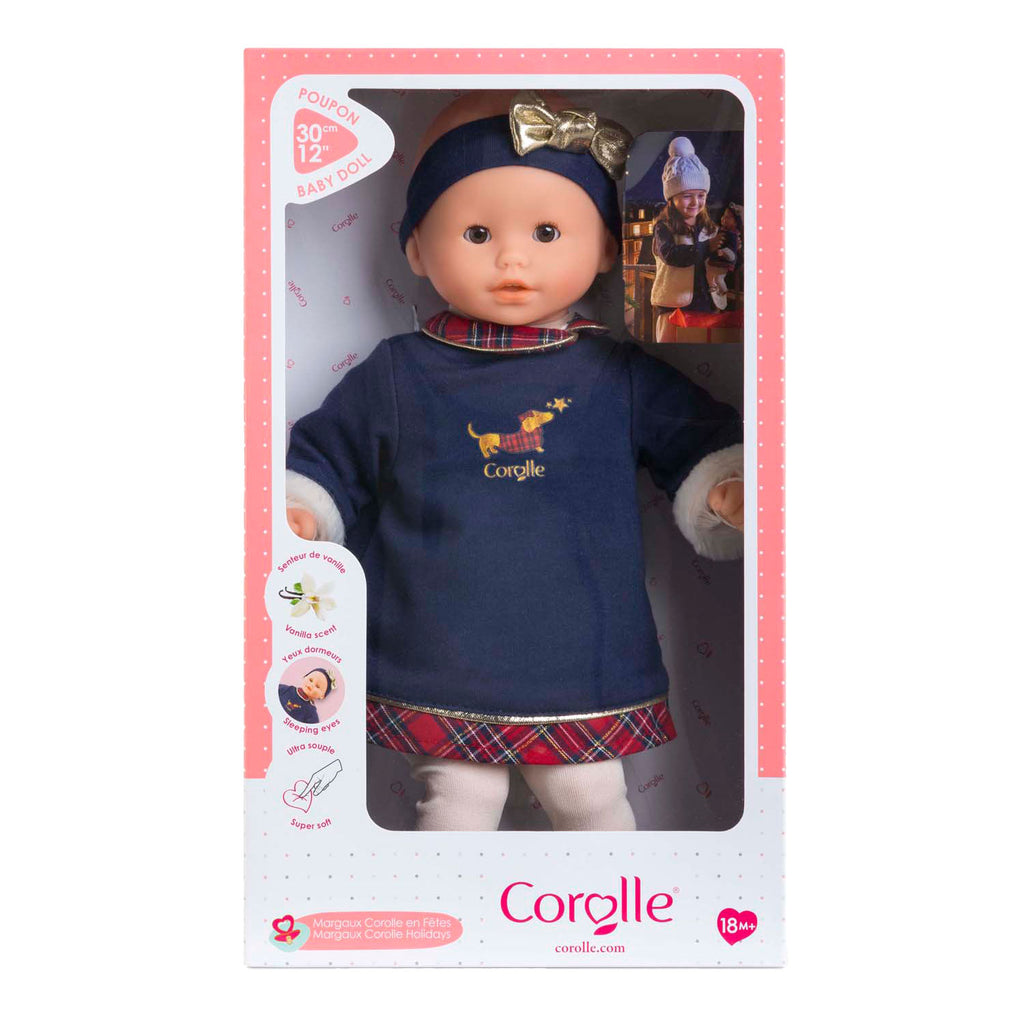 Corolle - babypop calin margaux holidays zachte pop 30cm blauw vanillegeur.