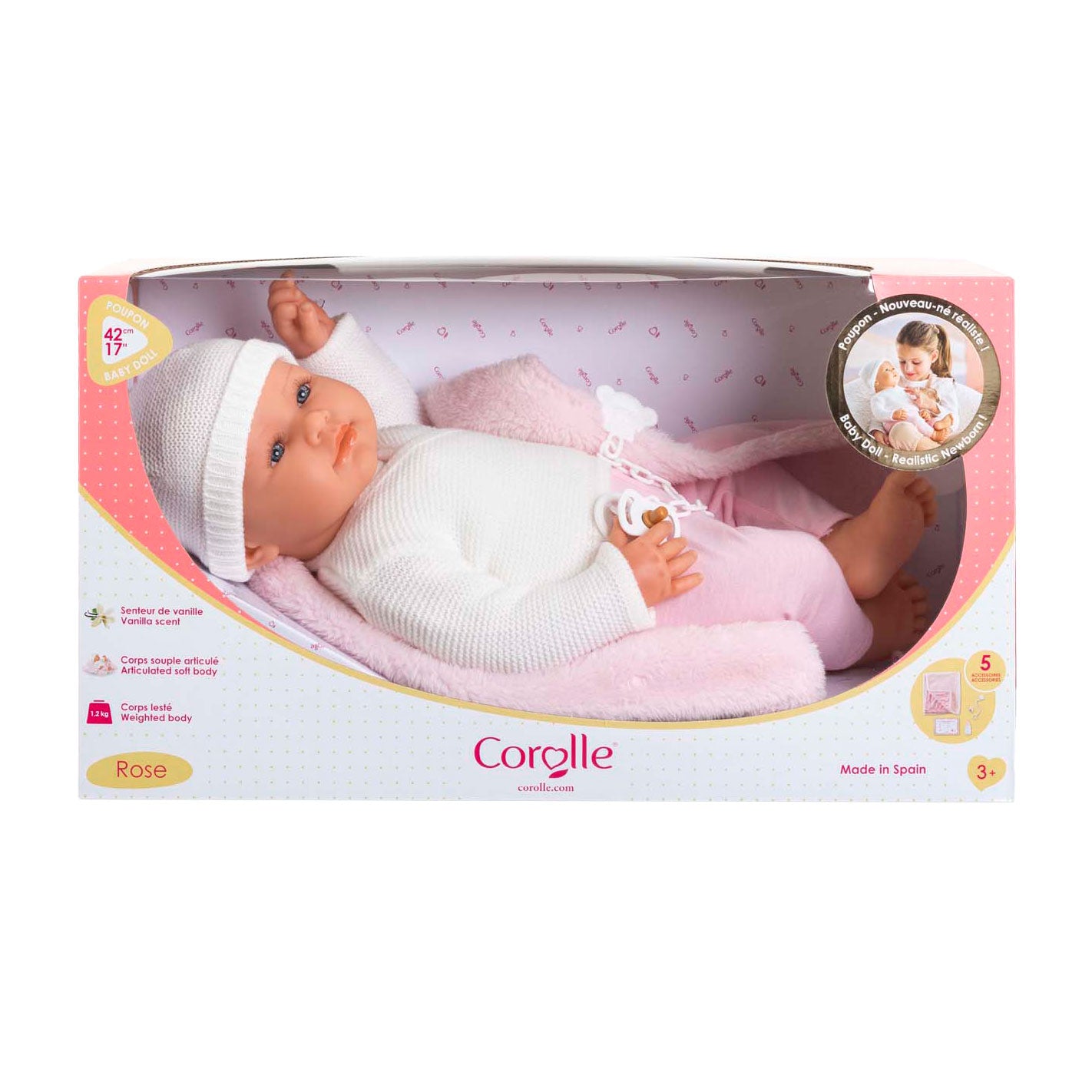 Corolle - mon grand babypop rose 42cm - 5dlg.