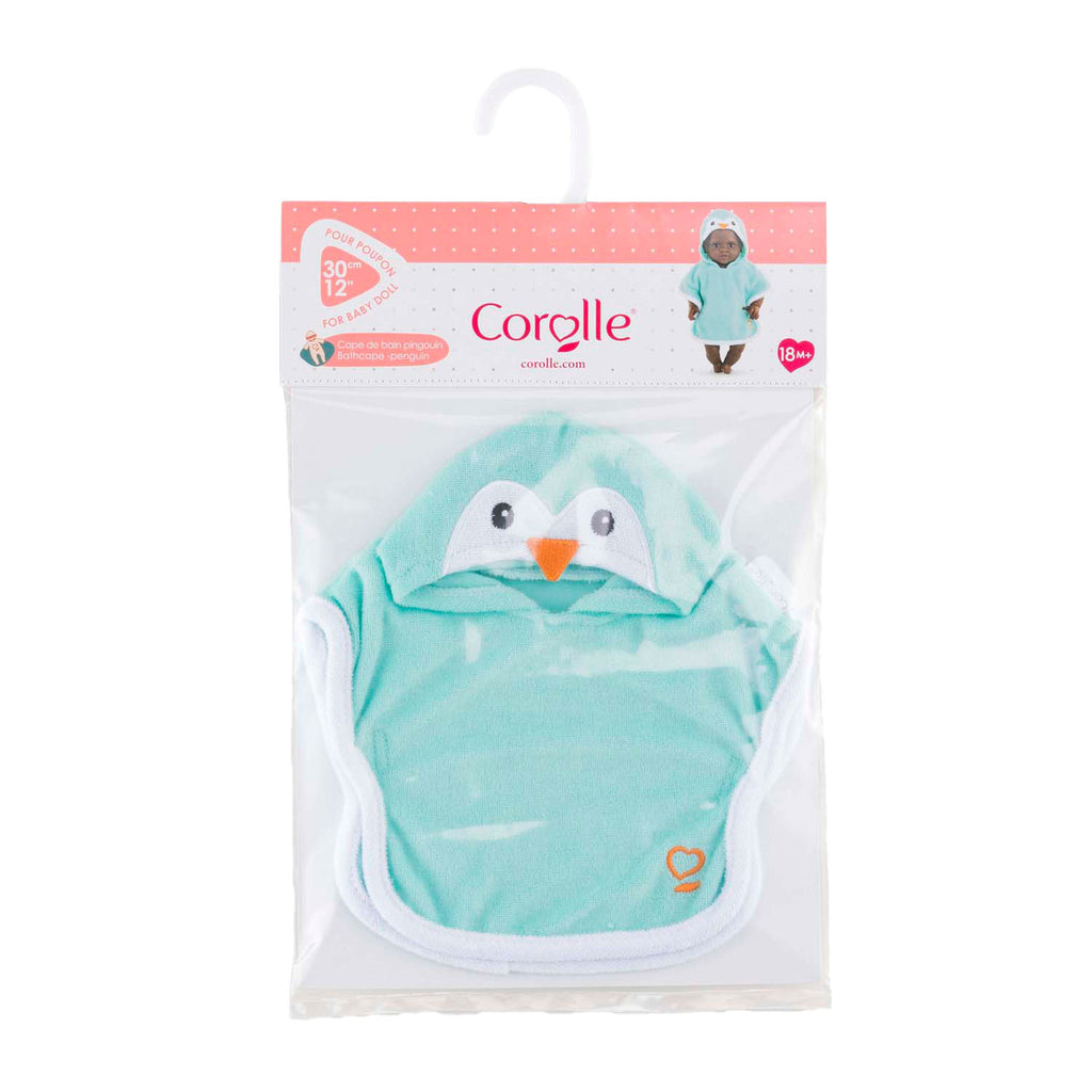 Corolle - badcape voor babypop - pinguin 30cm