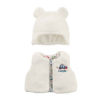 Corolle winterset babypop kleding wit 30cm - poppenoutfit.