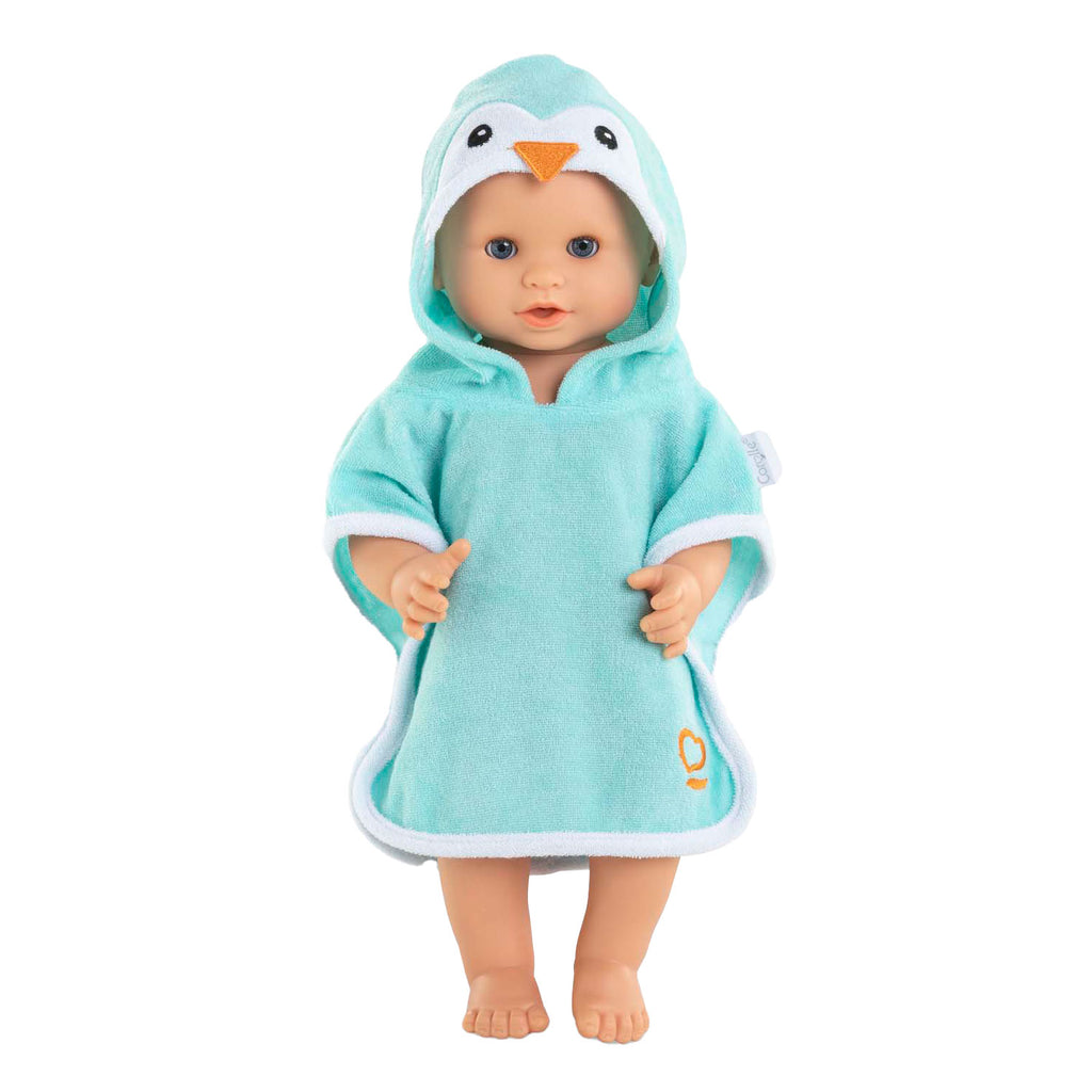 Corolle - badcape voor babypop - pinguin 36cm