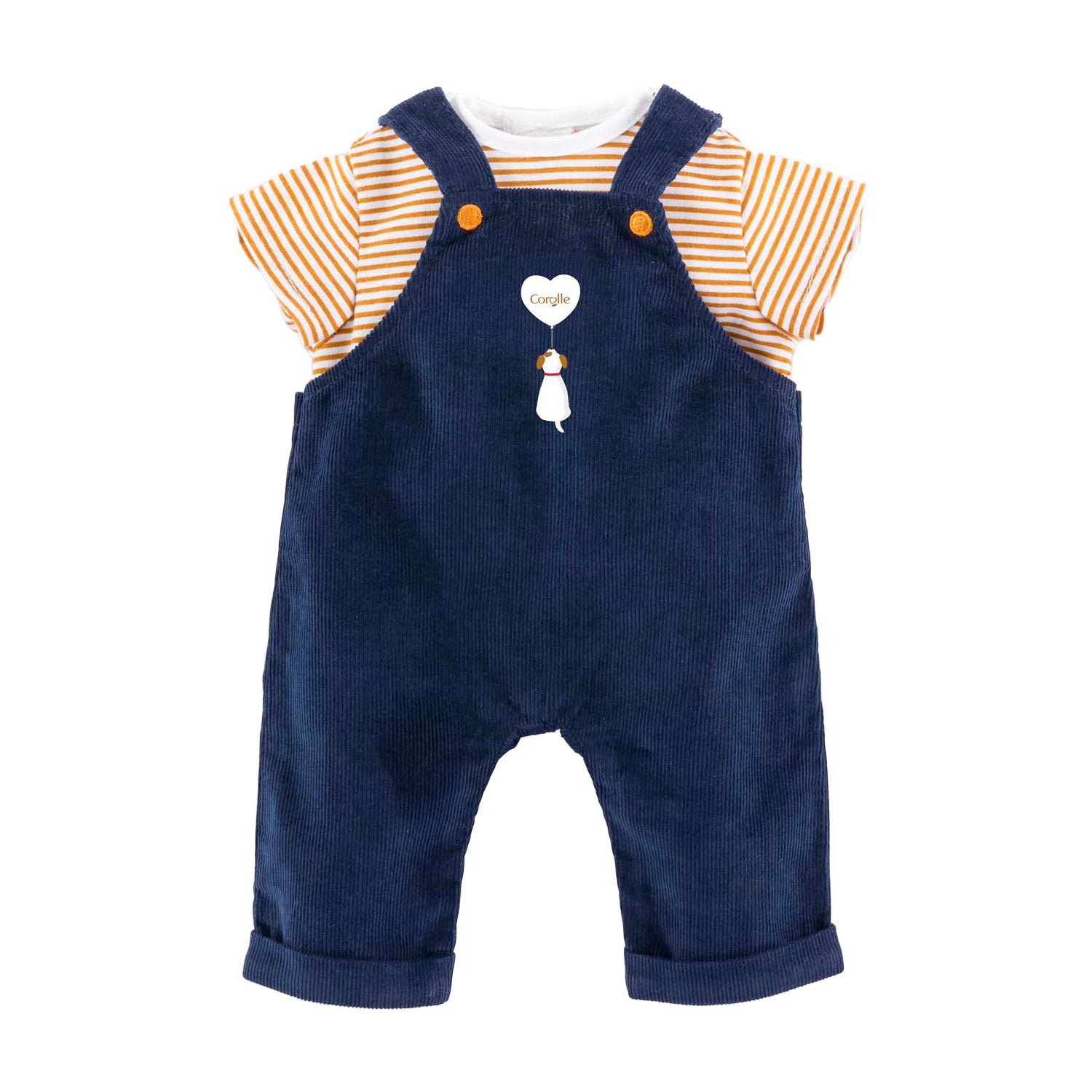 Corolle - t-shirt en marineblauw overall 36cm