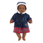 Corolle - babypop winterjas - donkerblauw bontkraag 36cm poppen.