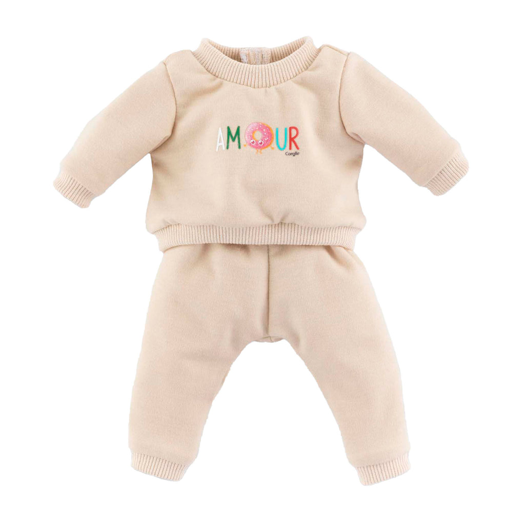 Corolle beige trainingspak voor babypop, 42cm