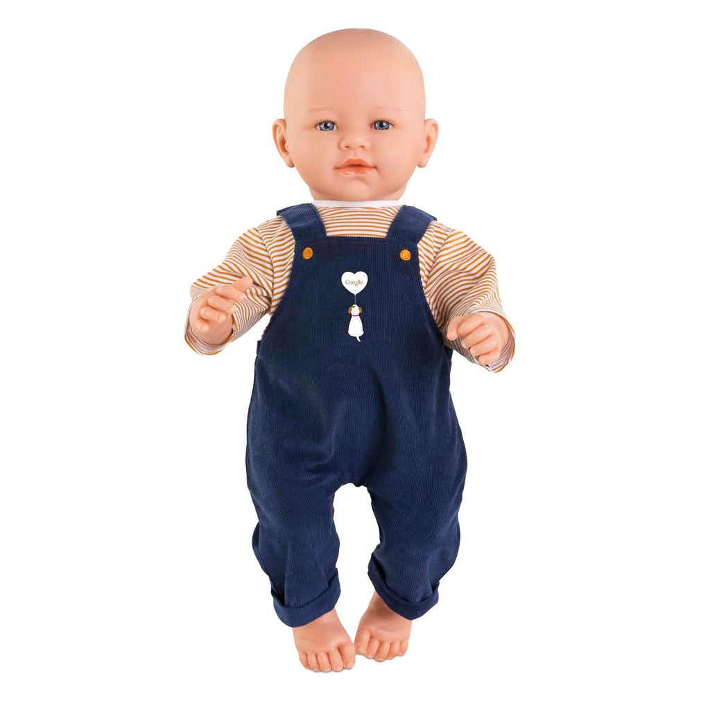 Corolle - t-shirt en marineblauw overall voor babypop 42cm