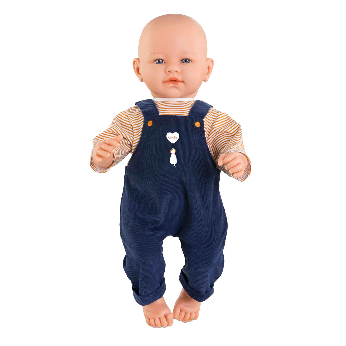 Corolle - t-shirt en marineblauw overall voor babypop 42cm