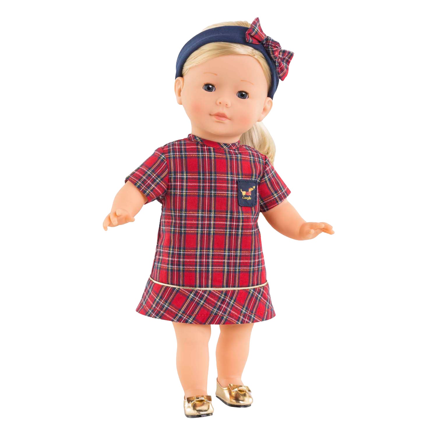 Corolle holidays jurkje en haarband voor babypop, 36cm