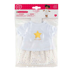 Corolle - poppenkleding set topje en rok ivoor goud 36cm poppen.