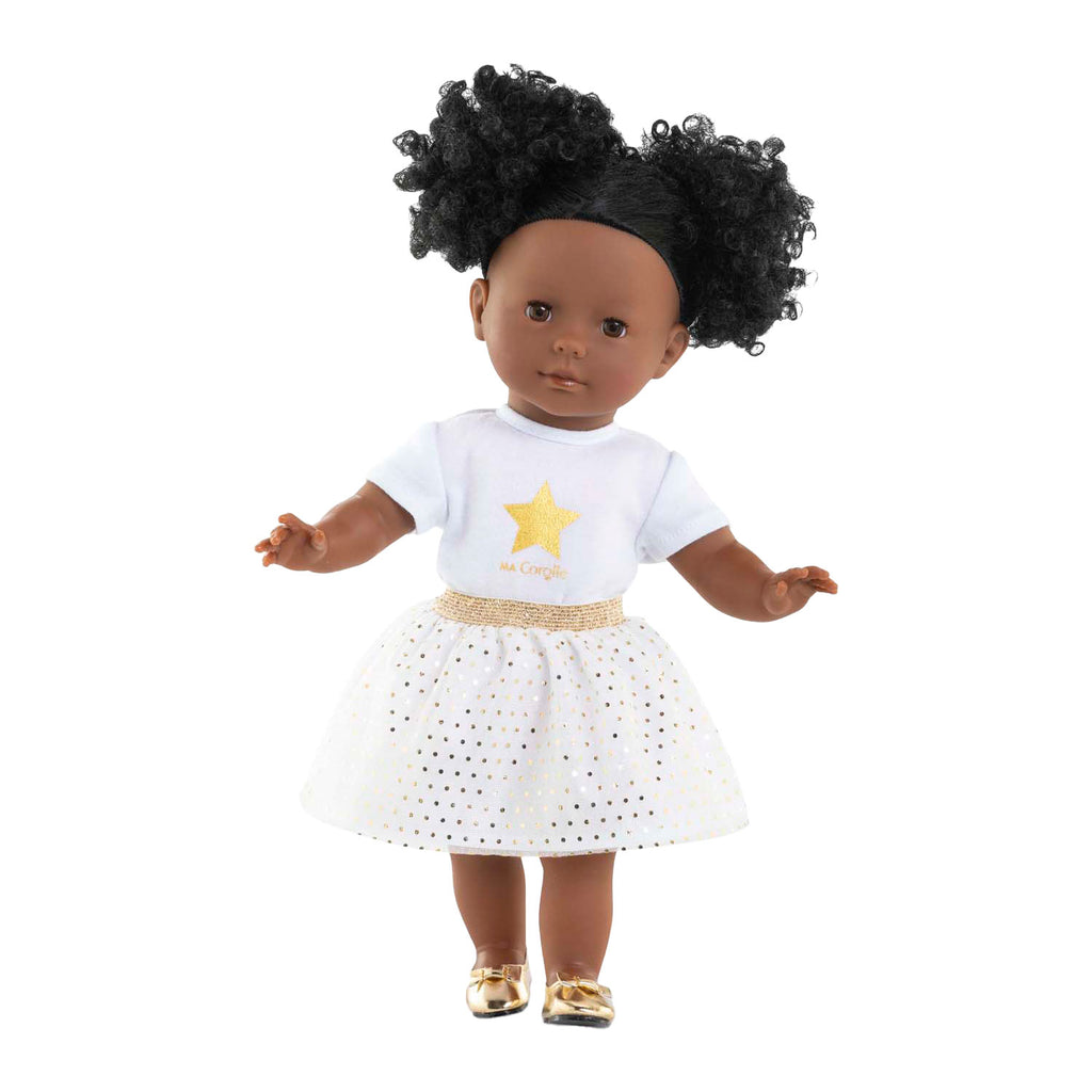 Corolle - poppenkleding set topje en rok ivoor goud 36cm poppen.