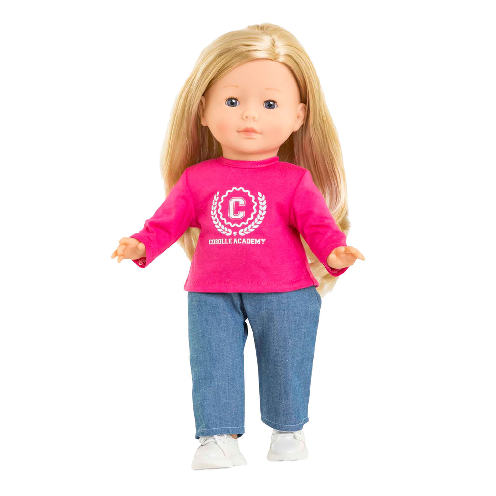 Corolle fuchsia t-shirt voor poppen, 36cm