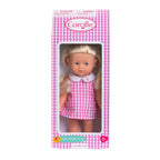 Corolle - babypop mini corolline rosy met roze geruite jurk pop.