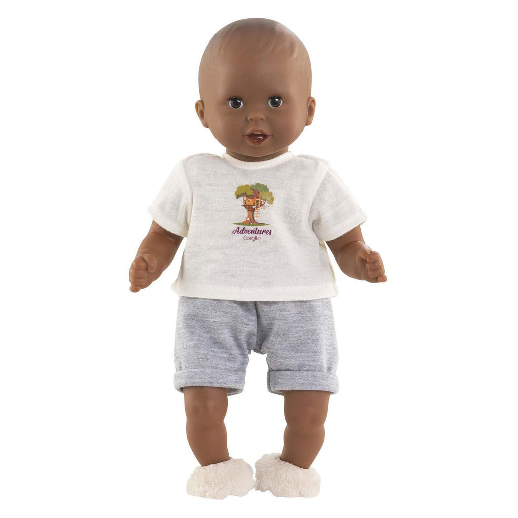 Corolle - poppenoutfit t-shirt en korte broek kleine ontdekker 30cm.