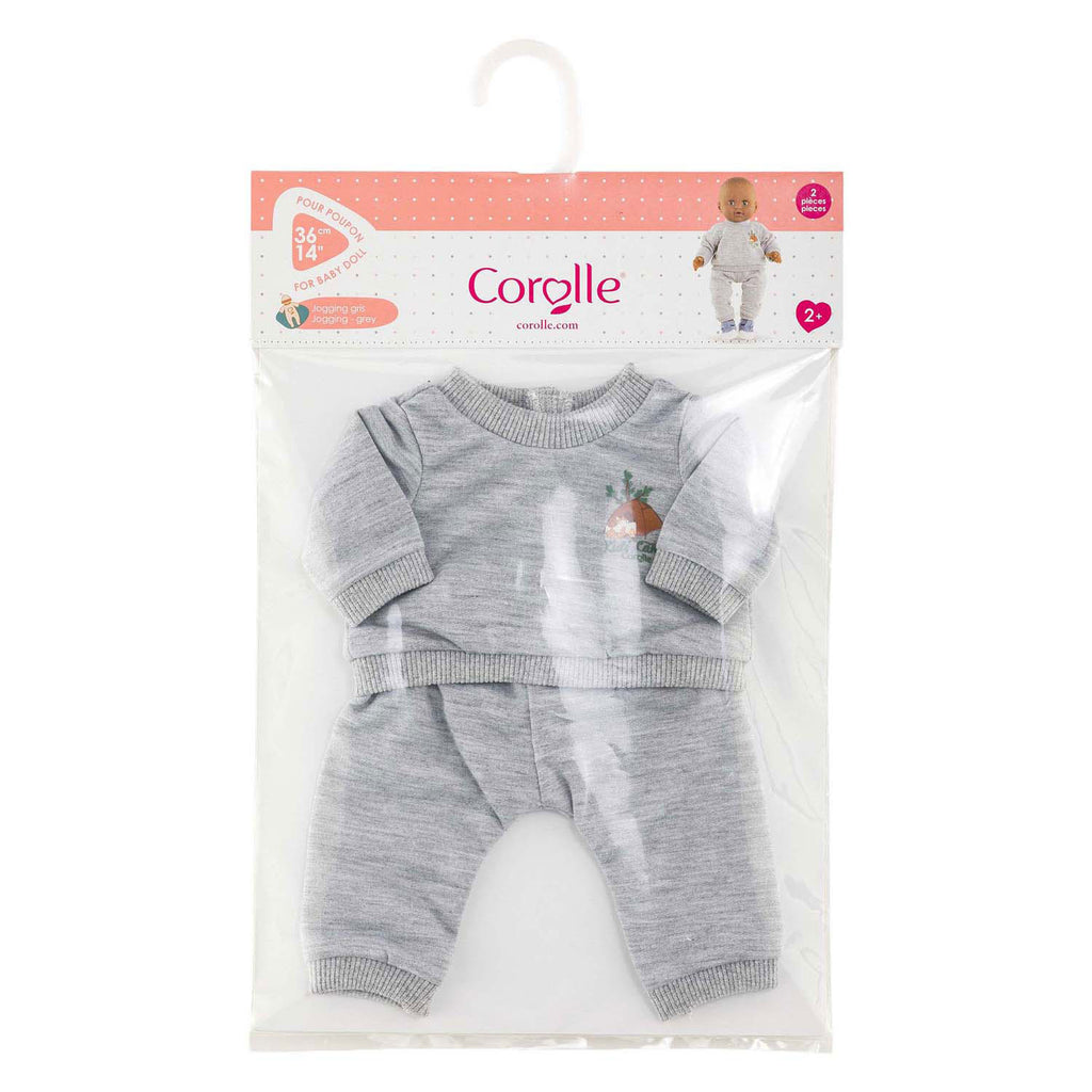 Corolle grijs joggingpak kleine ontdekker - 36cm