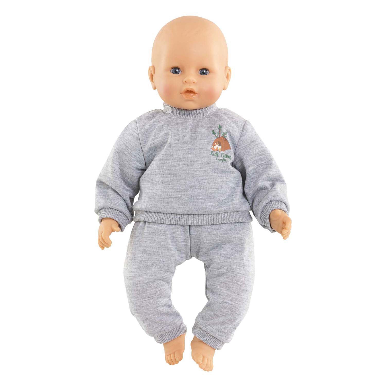 Corolle grijs poppen joggingpak kleine ontdekker - 42cm