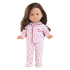 Corolle poppenpyjama en slofjes - hartjes - 36cm poppenkleding.