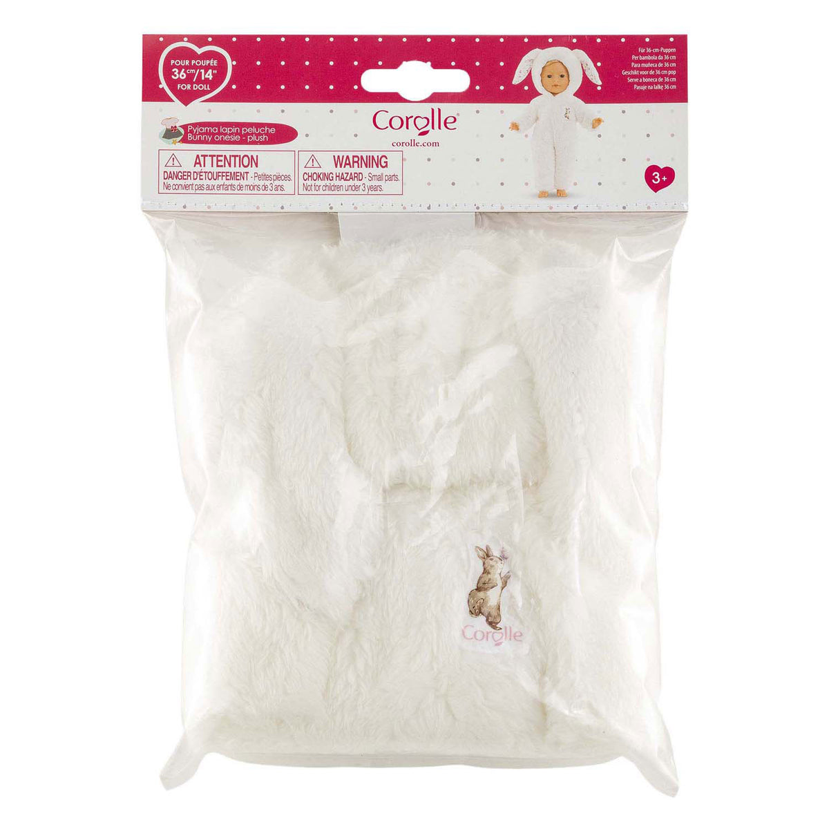 Corolle - Ma poppenpyjama konijn - met oortjes - 36cm
