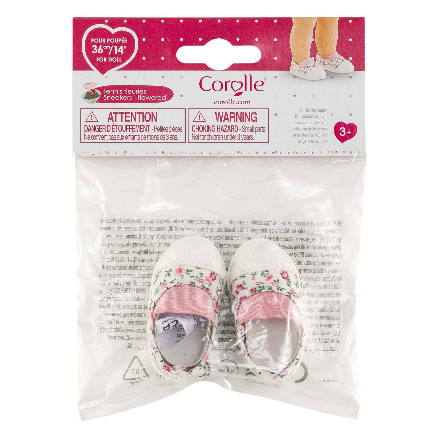 Corolle poppenaccessoire tennisschoenen bloemen 36cm - poppenkleding.