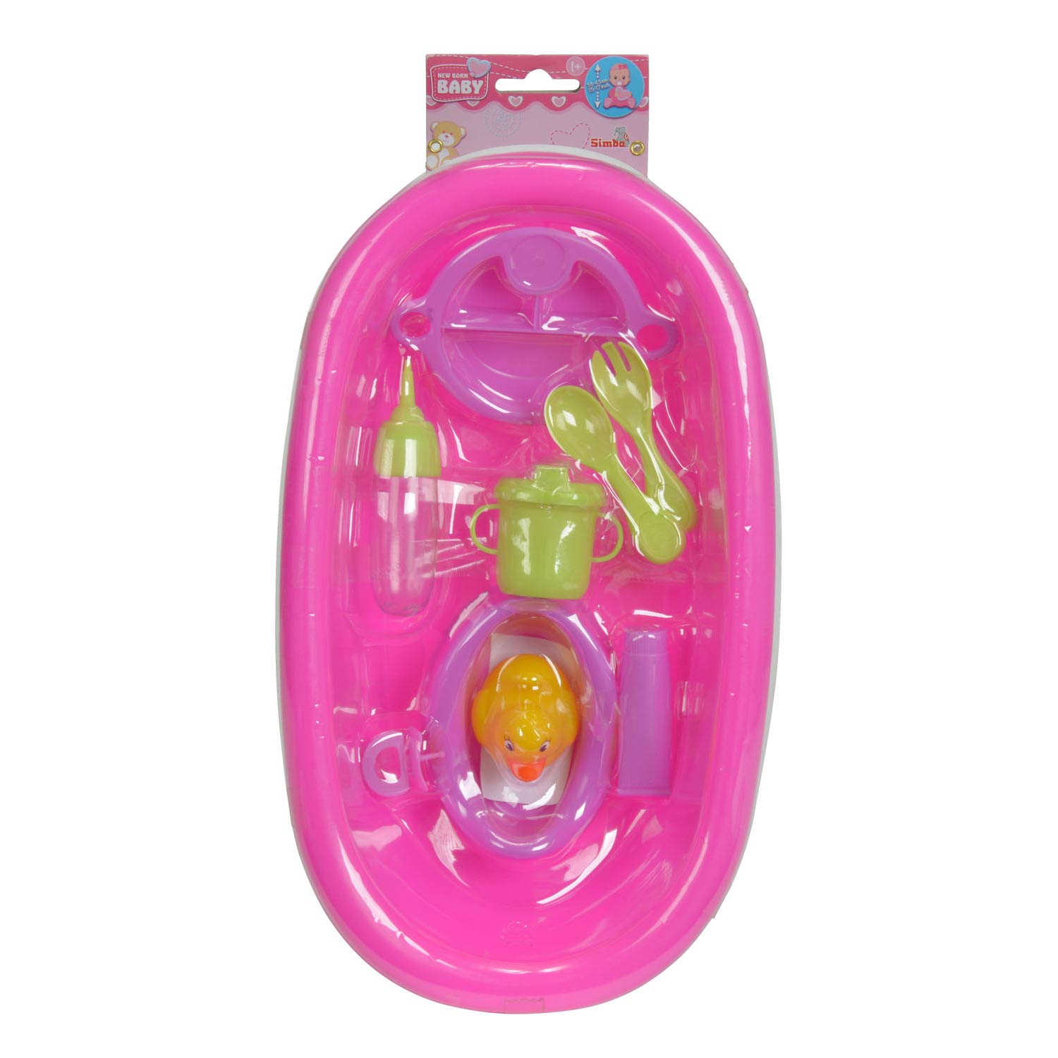 New born baby poppenbadje met accessoires