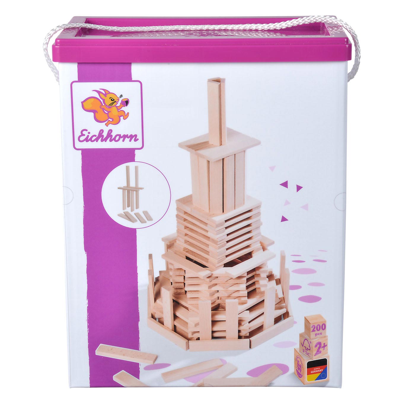 Eichhorn houten bouwplankjes, 200dlg.