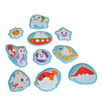 Abc magische badspeelgoed zeedieren, 10dlg.