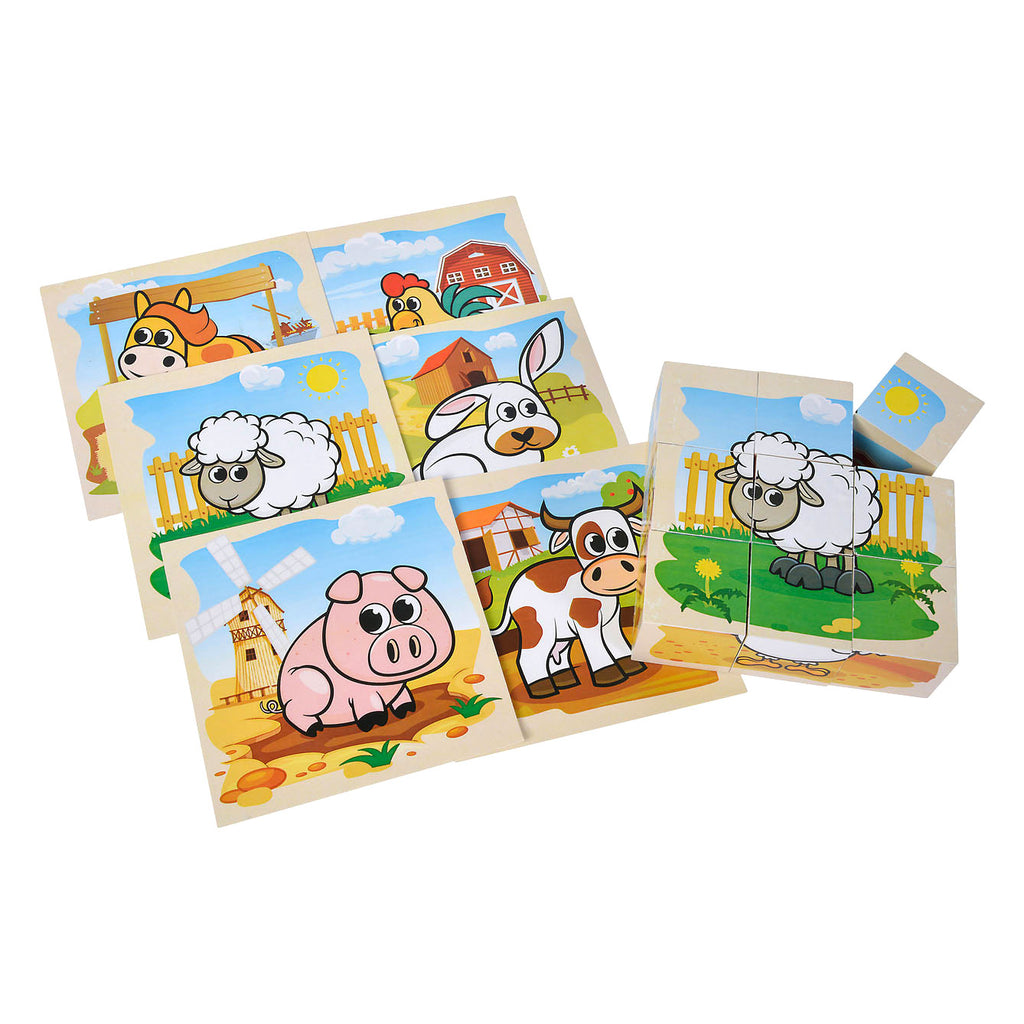 Eichhorn houten blokpuzzel boerderij