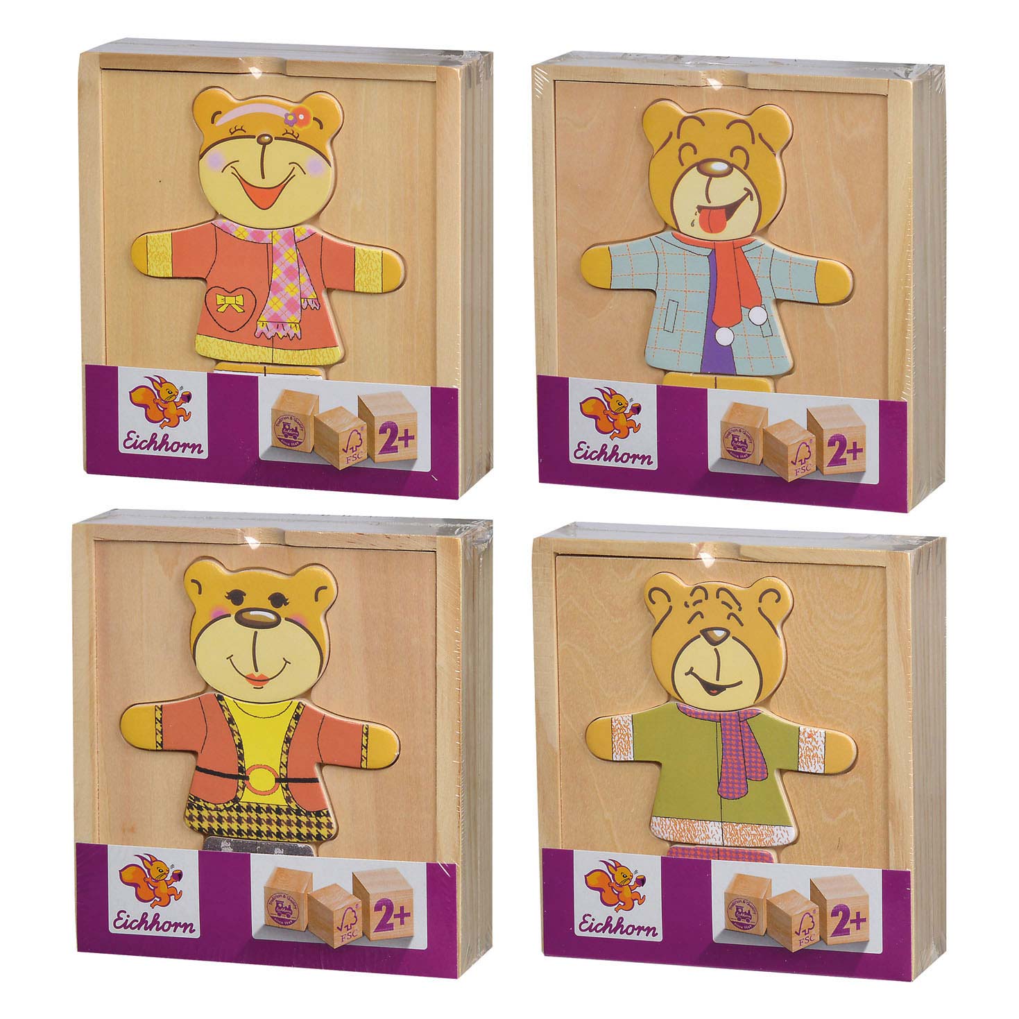 Eichhorn - houten puzzel beer 20 stuks