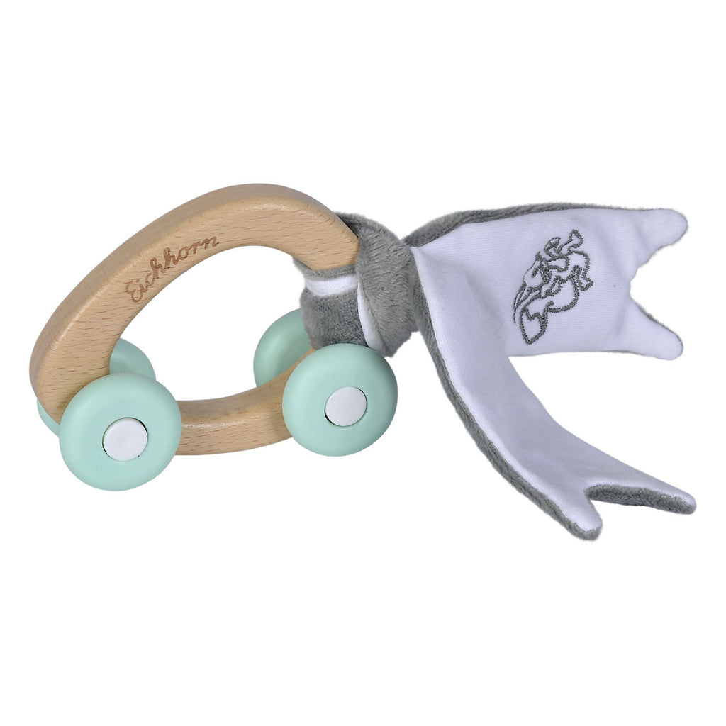 Eichhorn baby houten auto met pluche