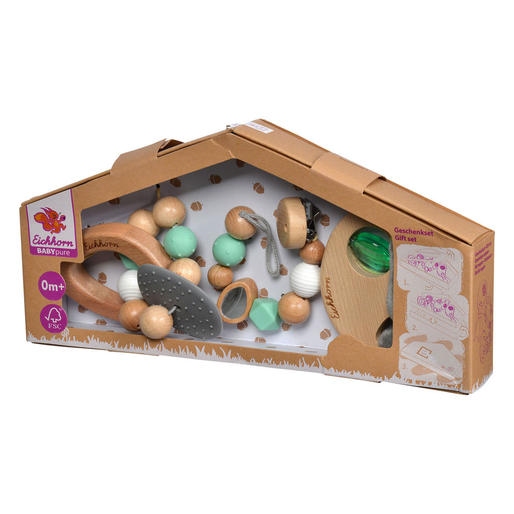 Eichhorn - baby pure houten cadeauset 3dlg.