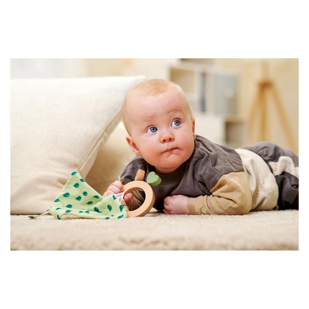 Eichhorn - baby hipp houten bijtring met knuffeldoekje