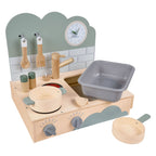 Eichhorn houten speelkeuken - compacte meeneemkeuken voor kinderen.