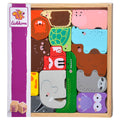 Eichhorn houten dieren vormen in houten box, 14dlg.
