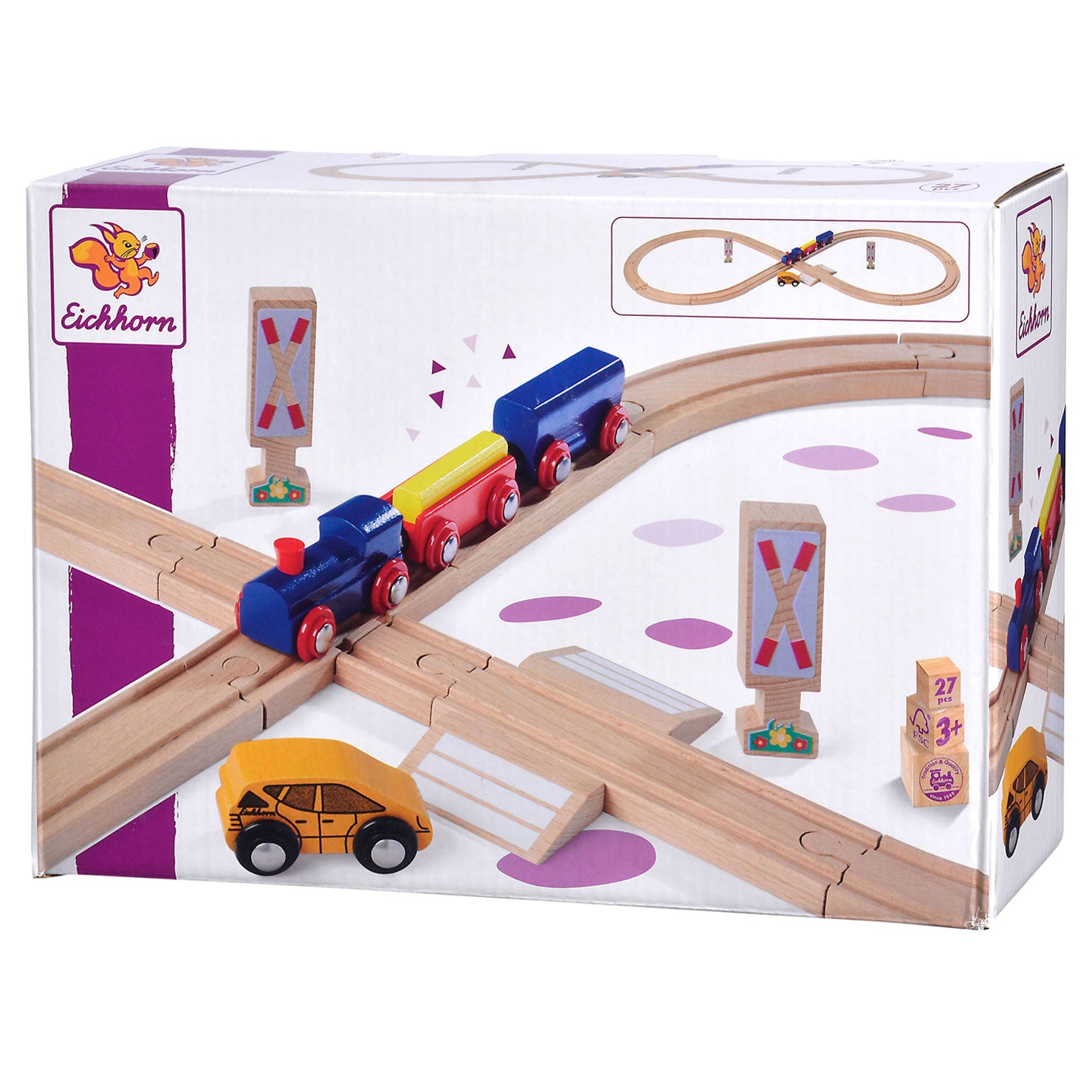 Eichhorn - treinbaan 8 figuur speelset 27dlg.