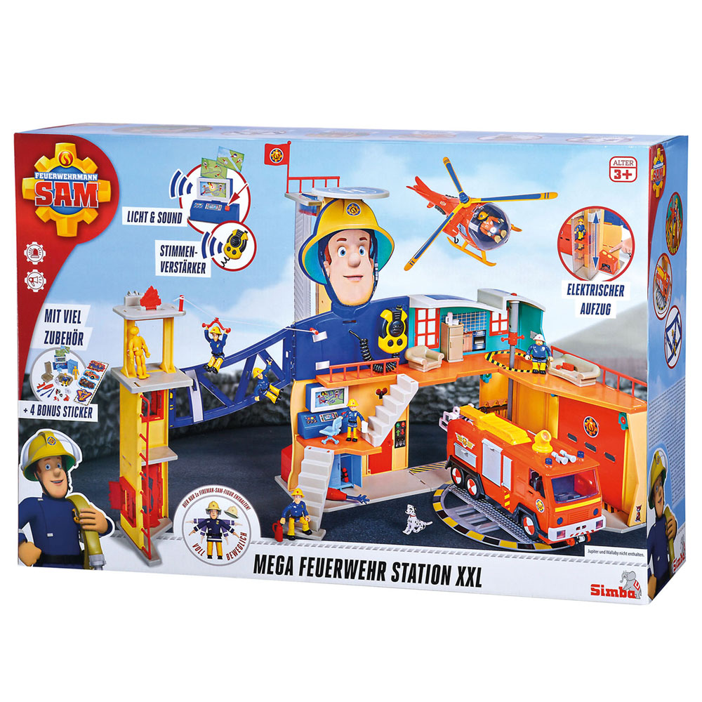 Simba - Simba brandweerman sam brandweerkazerne xxl speelgoedset met licht en geluid.