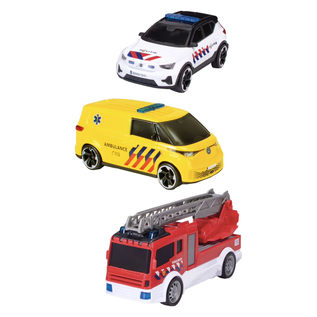 Dickie - Dickie sos team set speelgoedauto's - 3dlg.