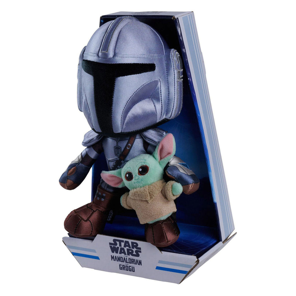 Simba - Simba Star wars mandalorian met mini grogu pluche knuffel - 25cm