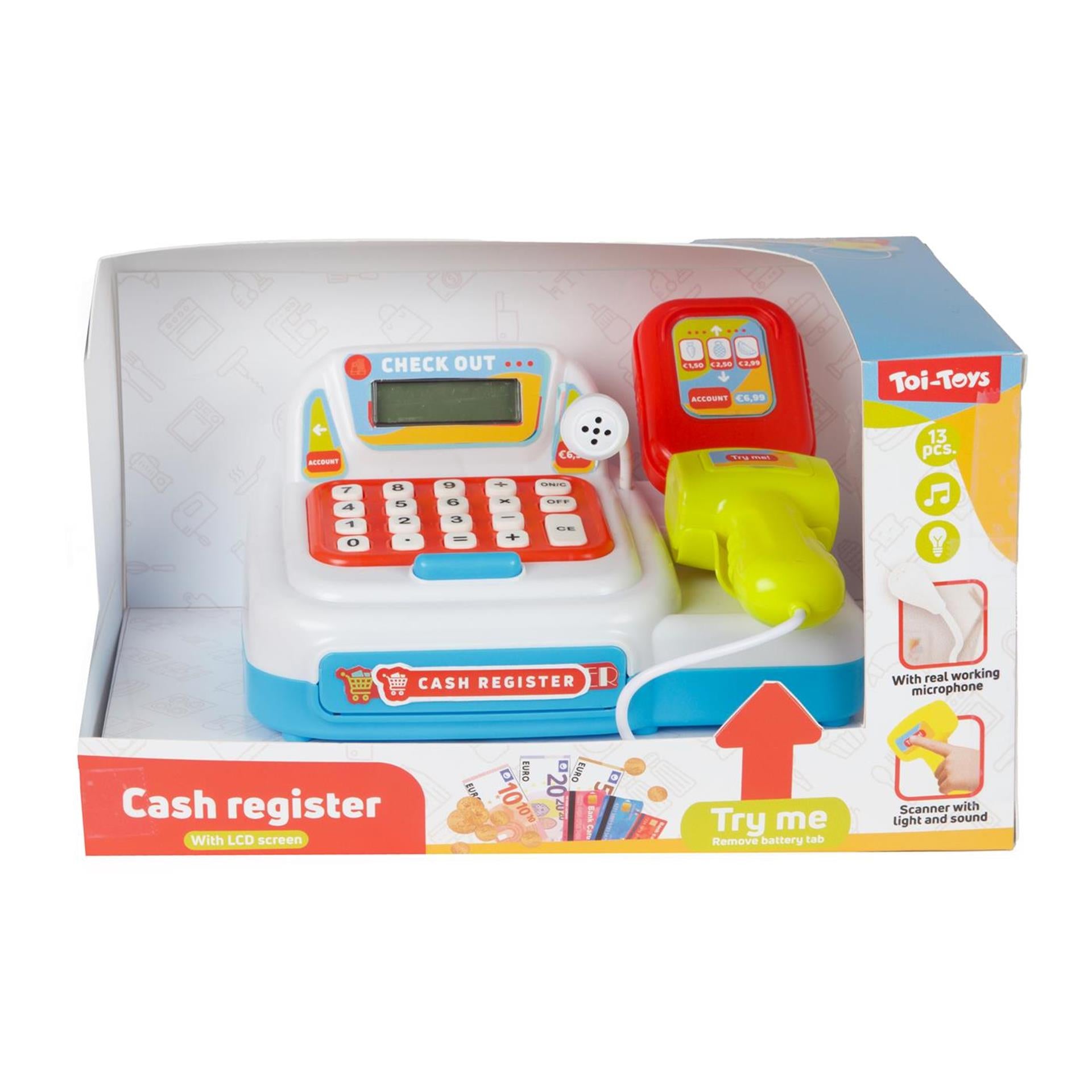 Toi-Toys - Toi-Toys Kassa met geld+scanner +l-g 2ass