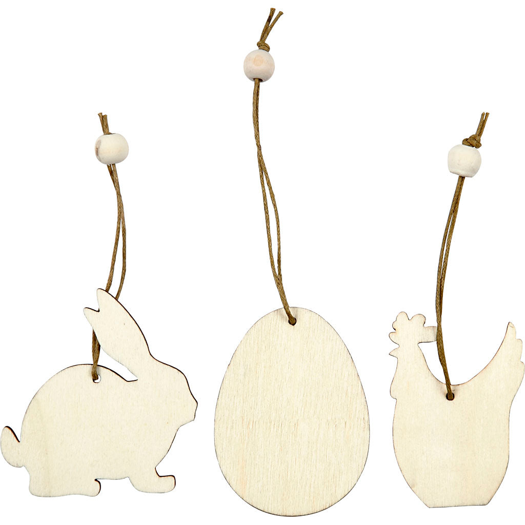 Creativ Company - Creativ Company Https://www.cchobby.nl/houten-decoraties-konijn-ei-kip-afm-6-cm-dikte-3-mm-9-stuk-1-doos