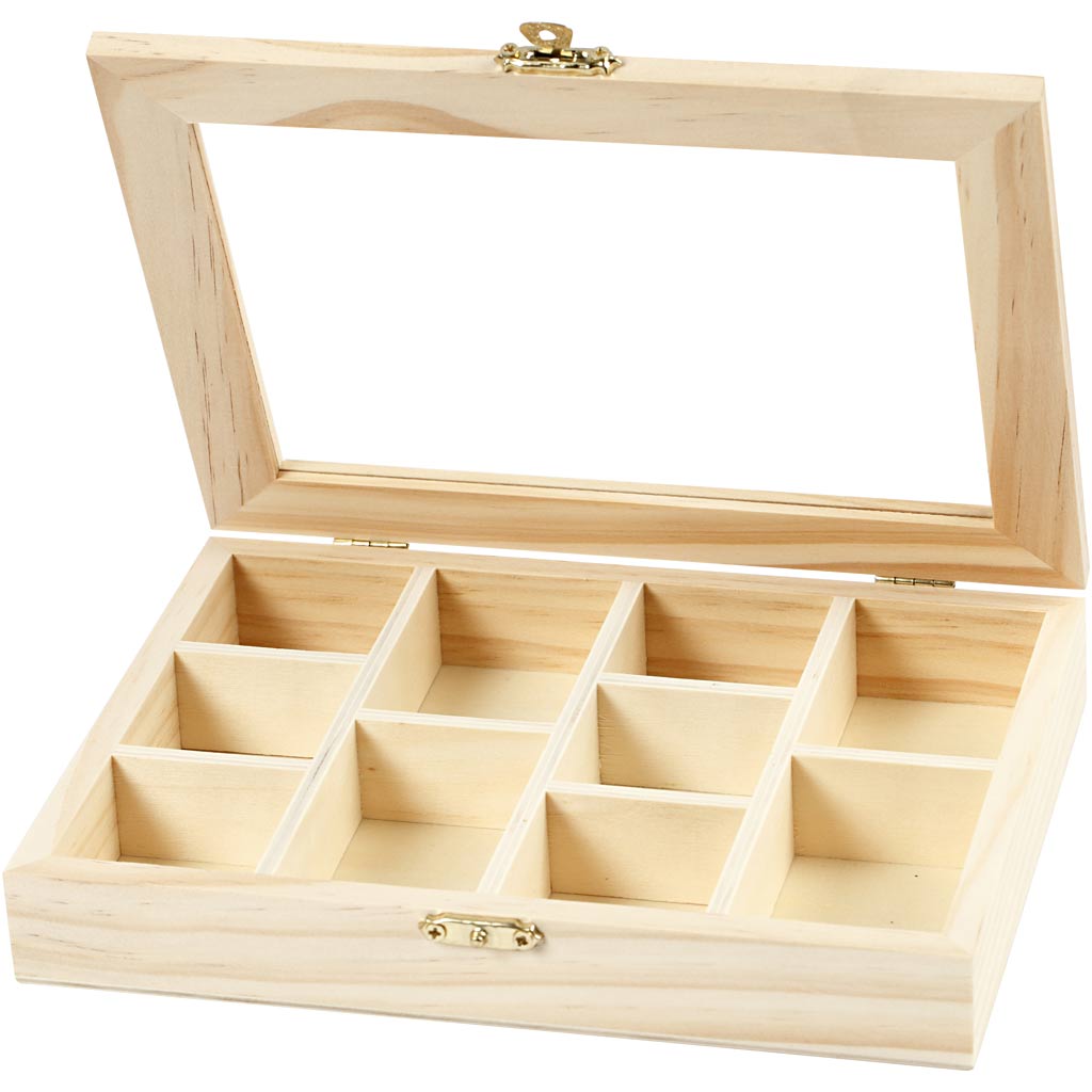Creativ Company - Creativ Company Https://www.cchobby.nl/doos-met-glazen-deksel-afm-15-5x20-5x3-5-cm-gatgrootte-4-3x6-6-cm-1-stuk