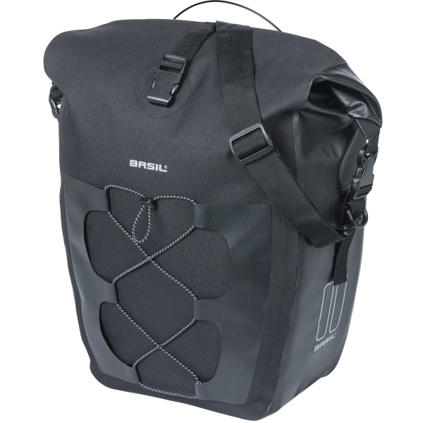 Basil - Tas navigator l enkel | mik studs | zwart 22l