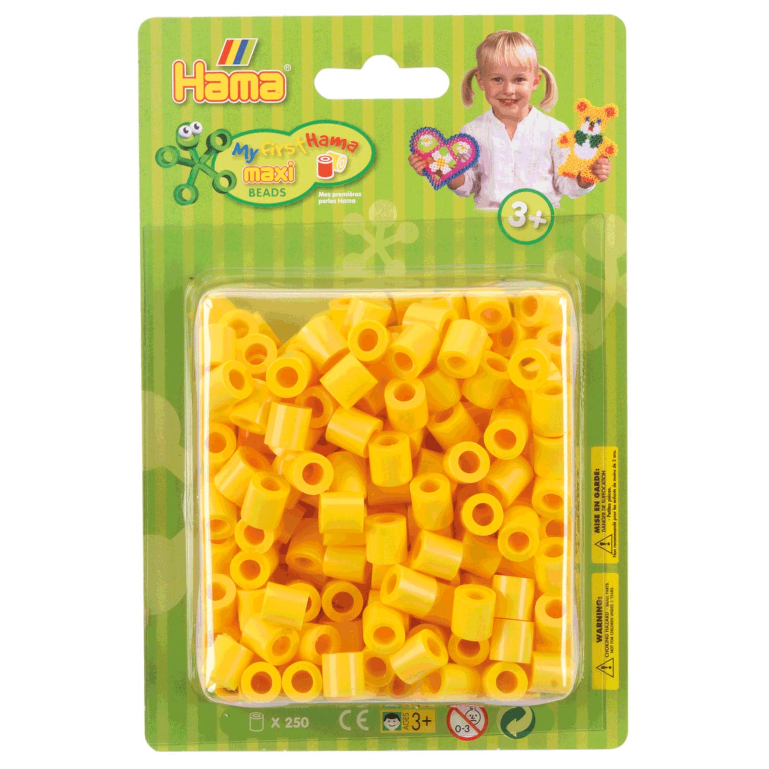 Hama maxi strijkkralen geel, 250st.