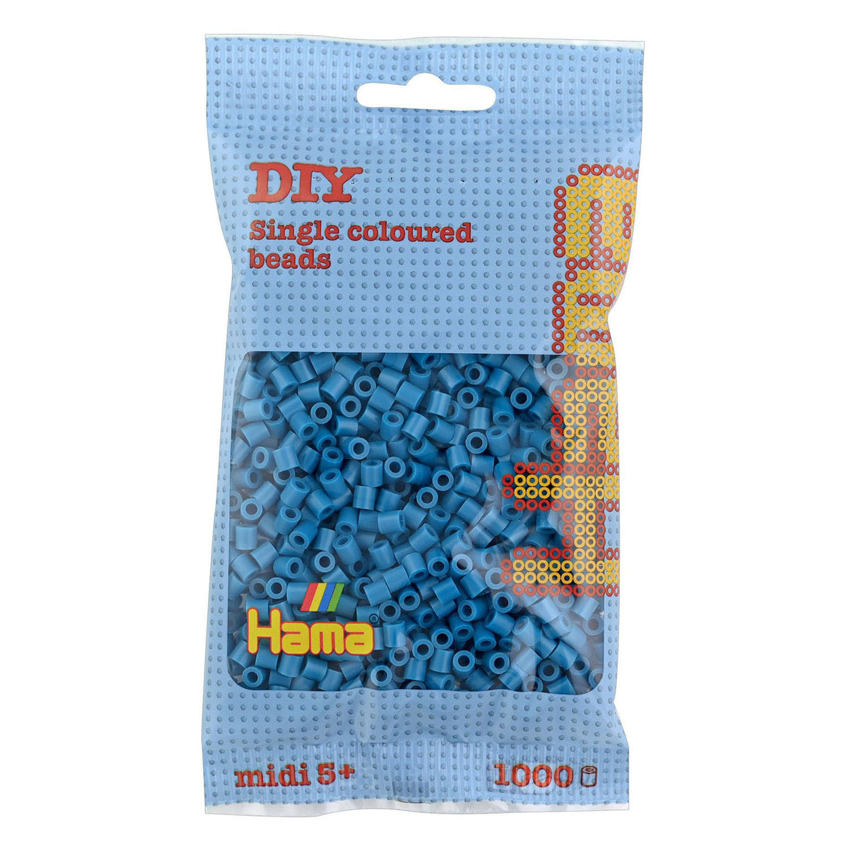 Hama midi strijkkralen - petrol blauw (83), 1000st.