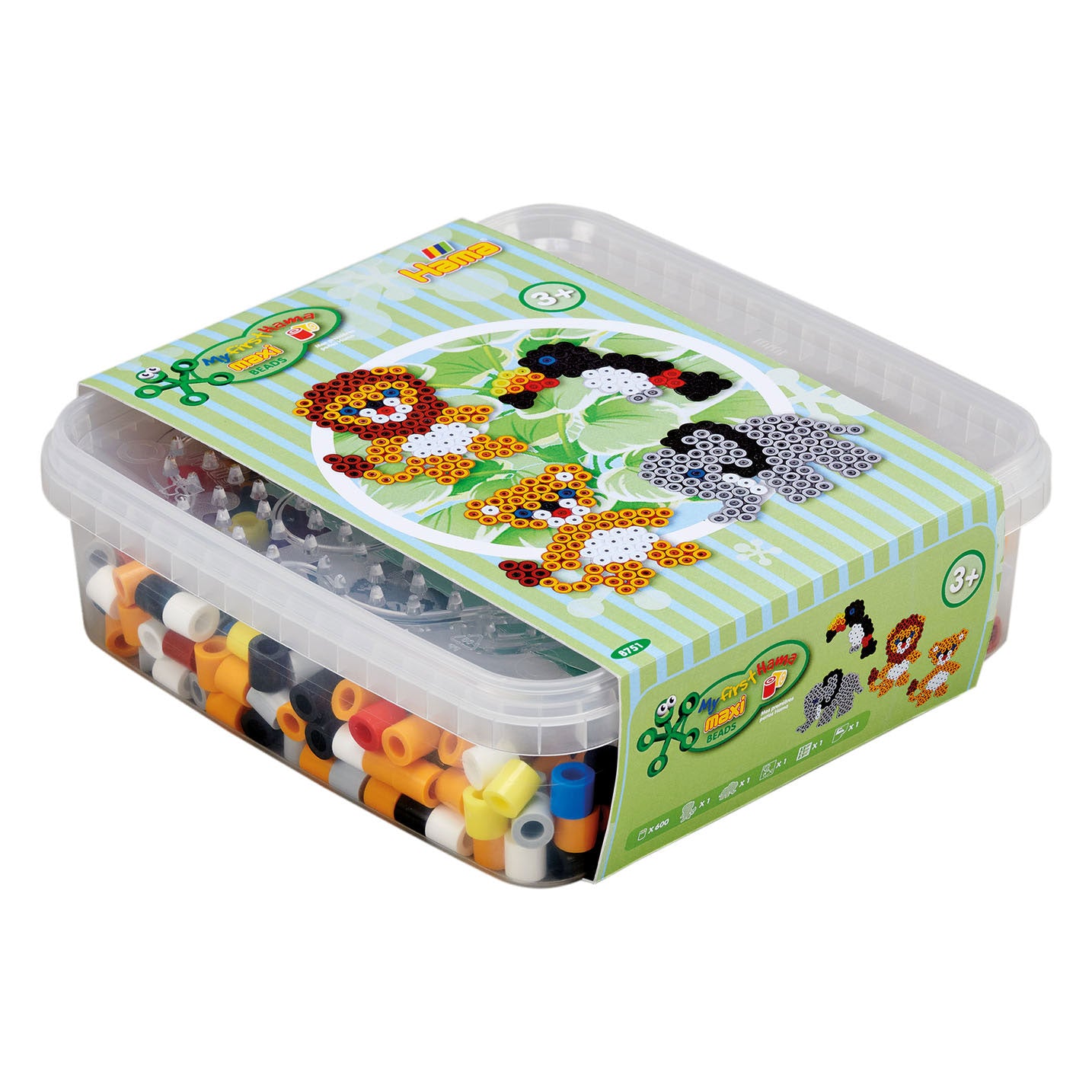 Hama - Hama maxi strijkkralenset - wilde dieren 600st.